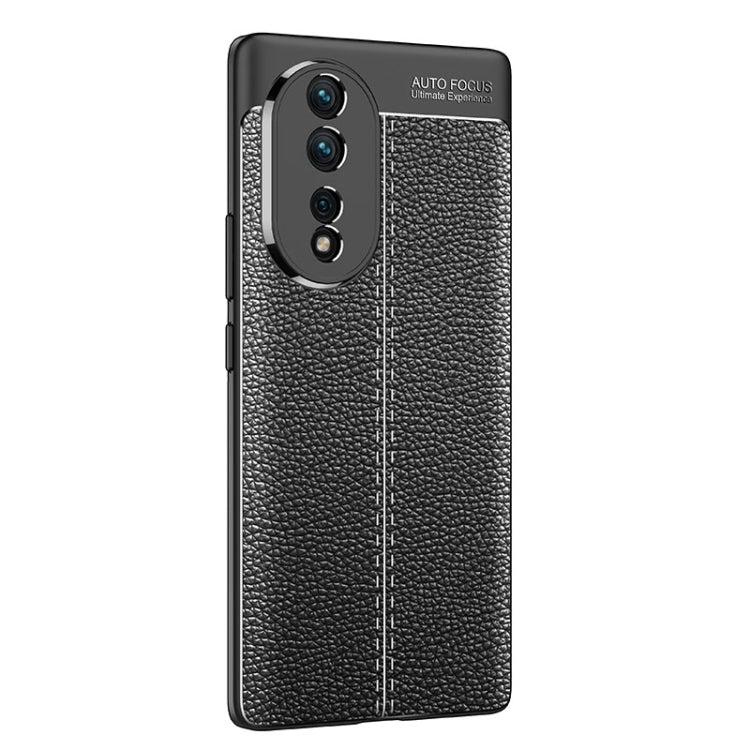For Honor 80 Litchi Texture Shockproof TPU Phone Case