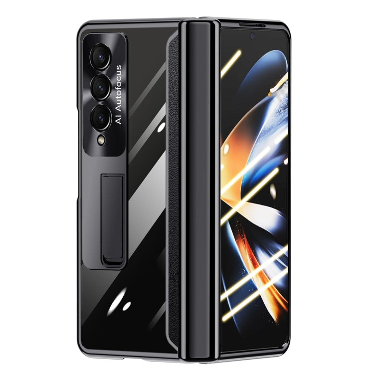 For Samsung Galaxy Z Fold4 Full Body Electroplating Hinge Phone Case(Black)