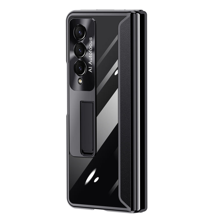 For Samsung Galaxy Z Fold4 Full Body Electroplating Hinge Phone Case(Black)