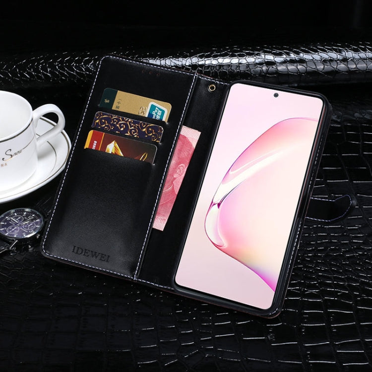 For Galaxy Note 10 Lite idewei Crocodile Texture Horizontal Flip Leather Case with Holder & Card Slots & Wallet