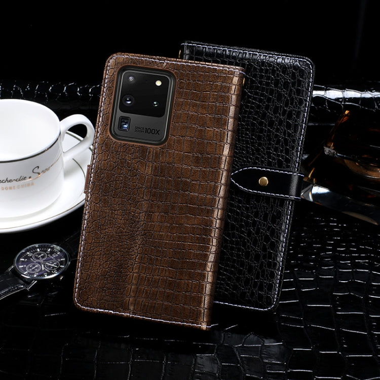 For Galaxy S20 Ultra idewei Crocodile Texture Horizontal Flip Leather Case with Holder & Card Slots & Wallet
