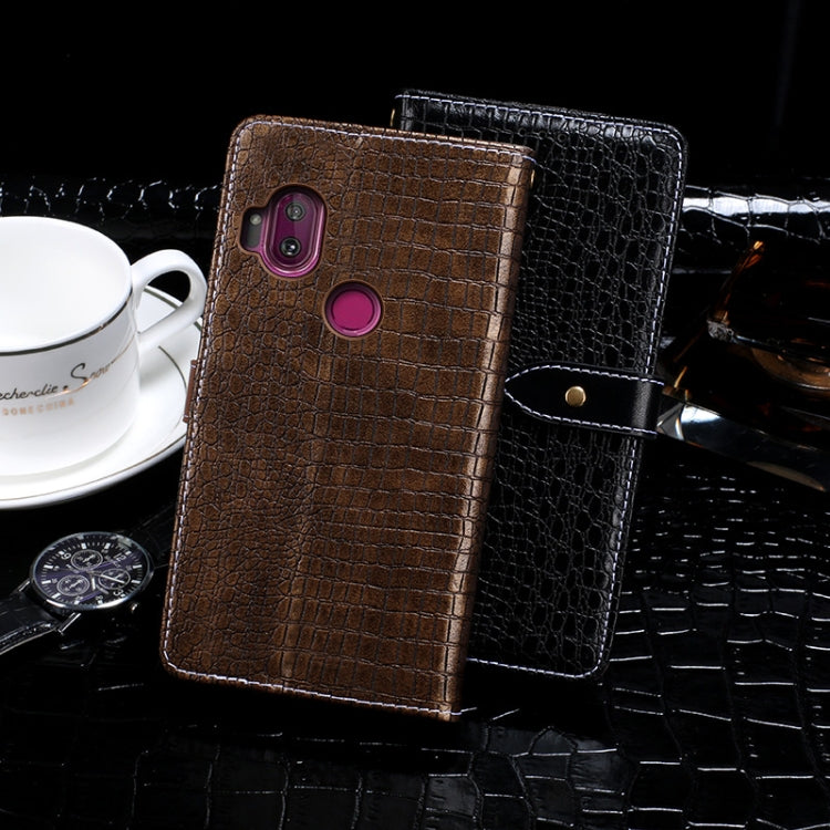 For Motorola One Hyper idewei Crocodile Texture Horizontal Flip Leather Case with Holder & Card Slots & Wallet