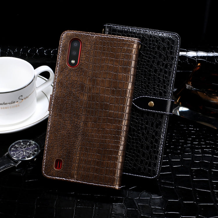 For Galaxy A01 idewei Crocodile Texture Horizontal Flip Leather Case with Holder & Card Slots & Wallet