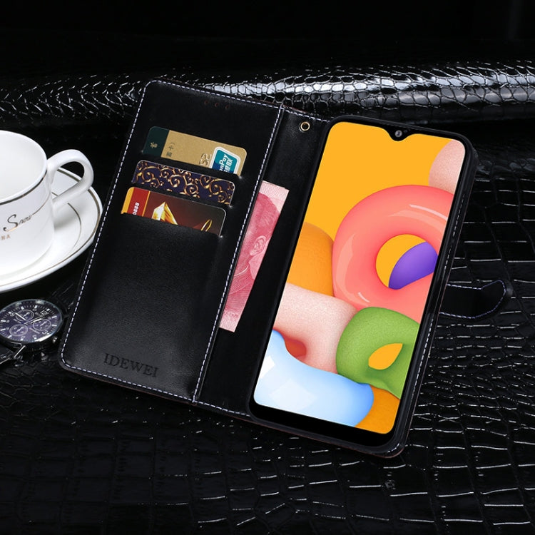 For Galaxy A01 idewei Crocodile Texture Horizontal Flip Leather Case with Holder & Card Slots & Wallet