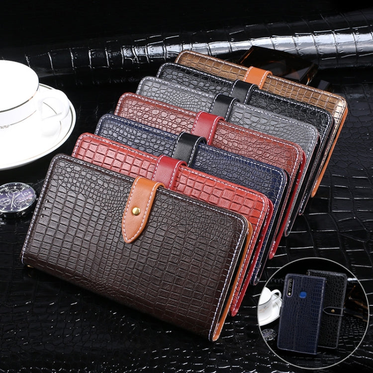 For Infinix Smart 3 Plus idewei Crocodile Texture Horizontal Flip Leather Case with Holder & Card Slots & Wallet