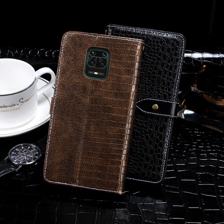 For Xiaomi Redmi Note 9 Pro idewei Crocodile Texture Horizontal Flip Leather Case with Holder & Card Slots & Wallet