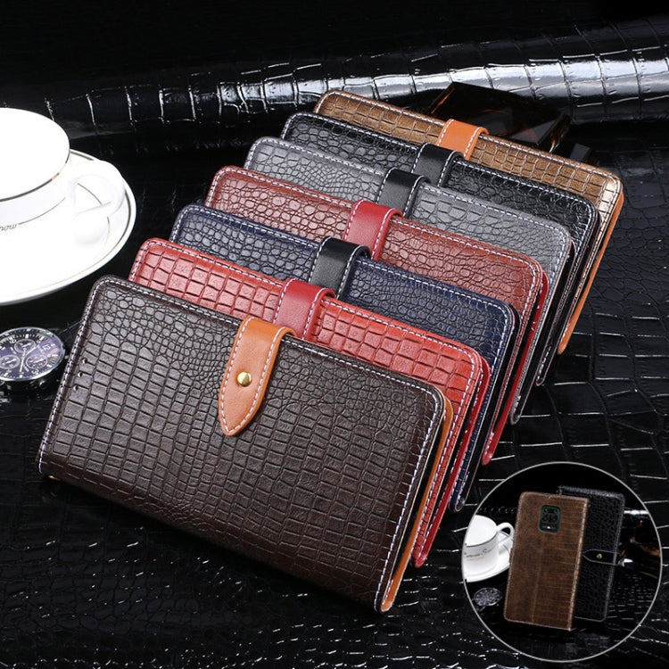 For Xiaomi Redmi Note 9 Pro idewei Crocodile Texture Horizontal Flip Leather Case with Holder & Card Slots & Wallet