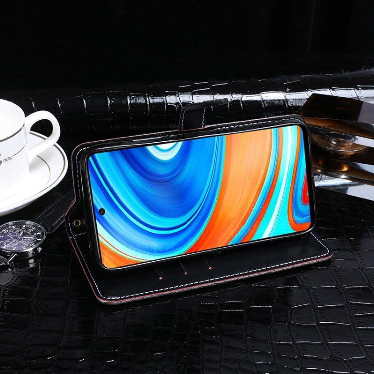 For Xiaomi Redmi Note 9 Pro Max idewei Crocodile Texture Horizontal Flip Leather Case with Holder & Card Slots & Wallet