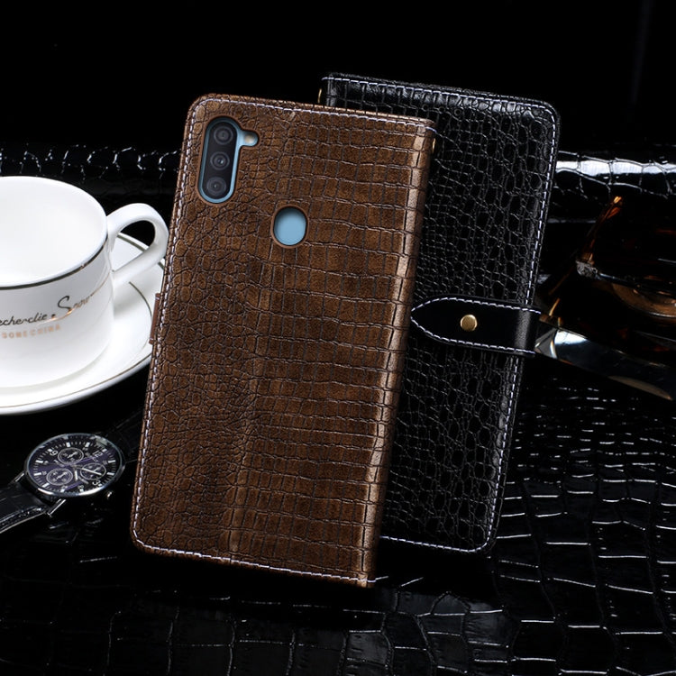 For Galaxy A11 idewei Crocodile Texture Horizontal Flip Leather Case with Holder & Card Slots & Wallet