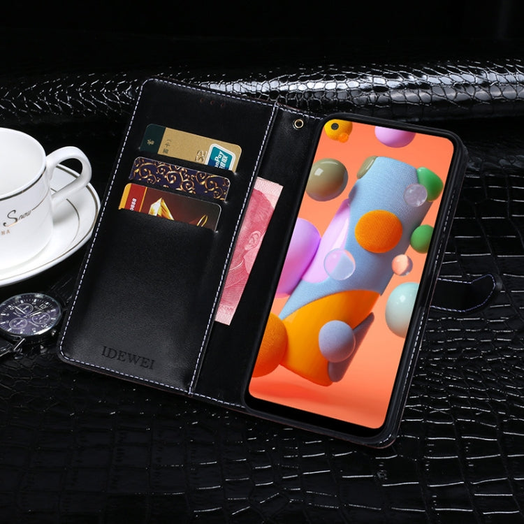 For Galaxy A11 idewei Crocodile Texture Horizontal Flip Leather Case with Holder & Card Slots & Wallet