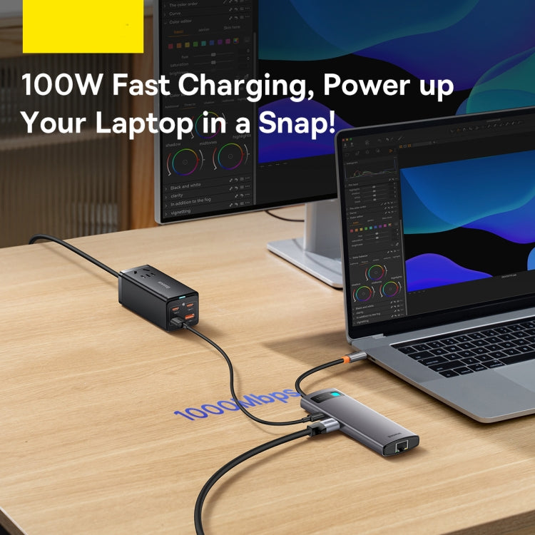 Baseus StarJoy Multifunctional 6-Port USB-C / Type-C HUB Adapter(Grey)