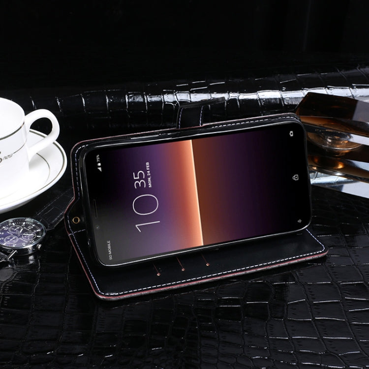 For Sony Xperia 10 II idewei Crocodile Texture Horizontal Flip Leather Case with Holder & Card Slots & Wallet