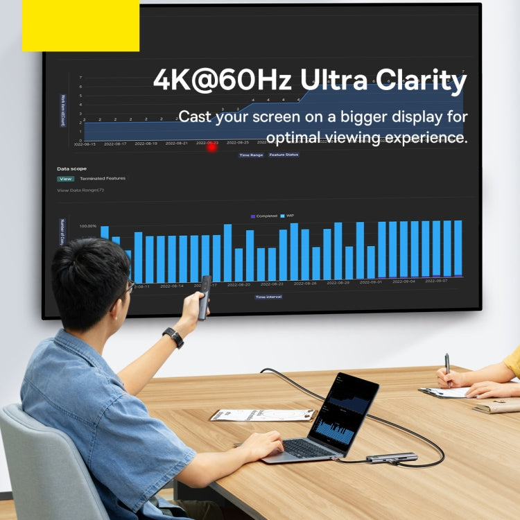 Baseus StarJoy Multifunctional 8-Port USB-C / Type-C HUB Adapter(Grey)