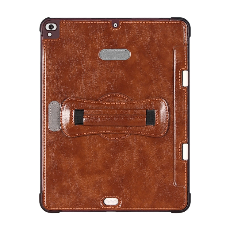 For iPad Air / Air 2 / Pro 9.7 / 9.7 2017-2018 360 Degree Rotation Handheld Leather Back Tablet Case with Pencil Slot