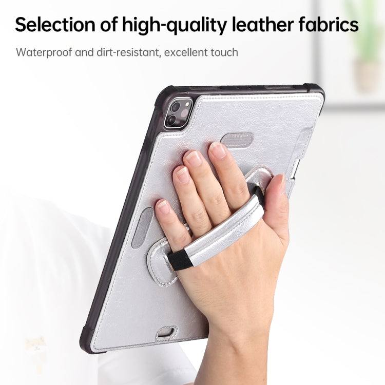 For iPad Air 4 / Air 5 360 Degree Rotation Handheld Leather Back Tablet Case with Pencil Slot