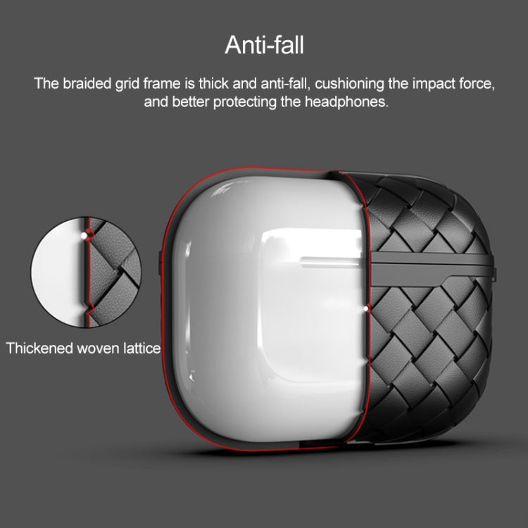 For AirPods Pro Weave Texture TPU Wireless Earphone Protective Case