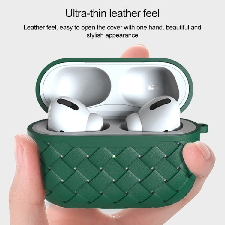 For AirPods Pro Weave Texture TPU Wireless Earphone Protective Case