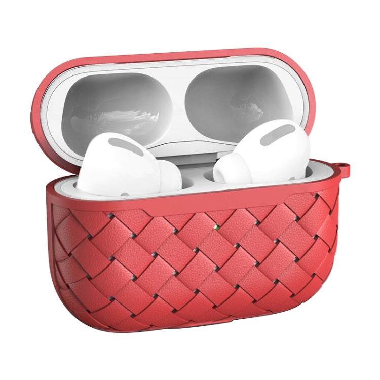 For AirPods Pro Weave Texture TPU Wireless Earphone Protective Case