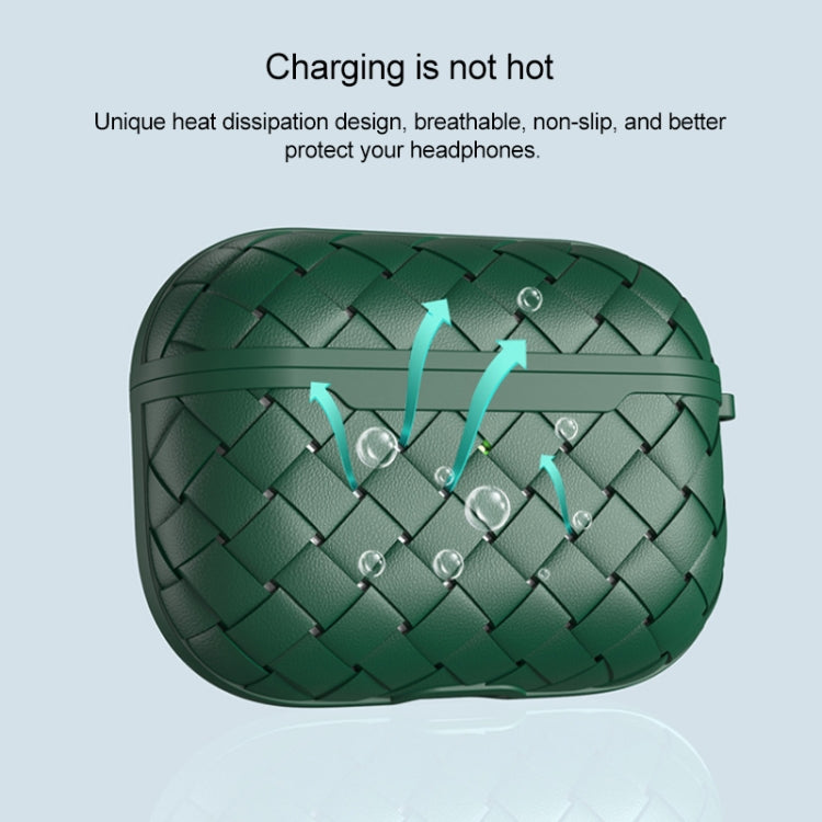 For AirPods Pro Weave Texture TPU Wireless Earphone Protective Case