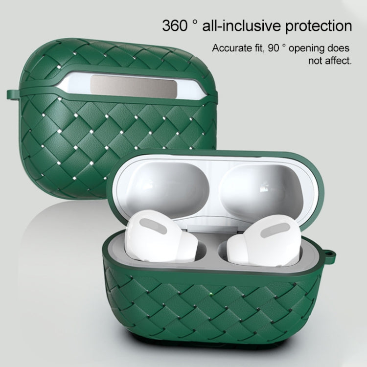 For AirPods Pro Weave Texture TPU Wireless Earphone Protective Case