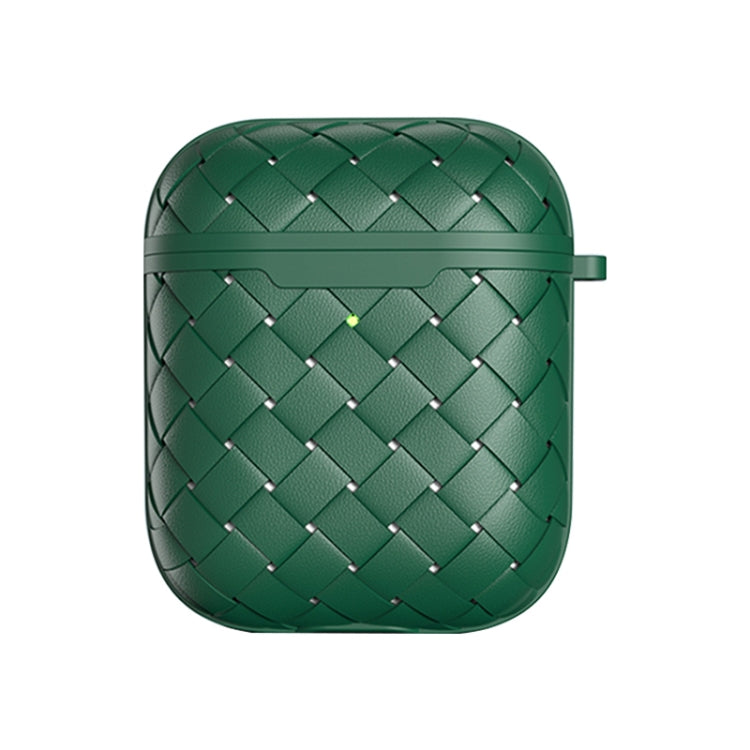 For AirPods 1 / 2 Weave Texture TPU Wireless Earphone Protective Case