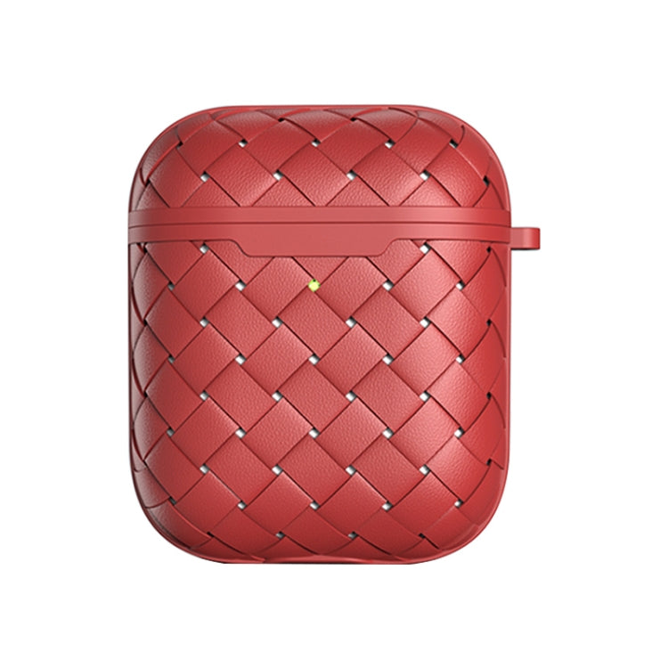 For AirPods 1 / 2 Weave Texture TPU Wireless Earphone Protective Case