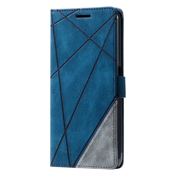For OPPO A57 2022 Skin Feel Splicing Leather Phone Case