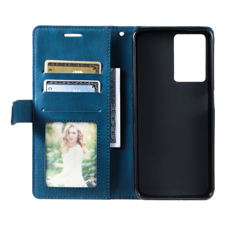 For OPPO A57 2022 Skin Feel Splicing Leather Phone Case