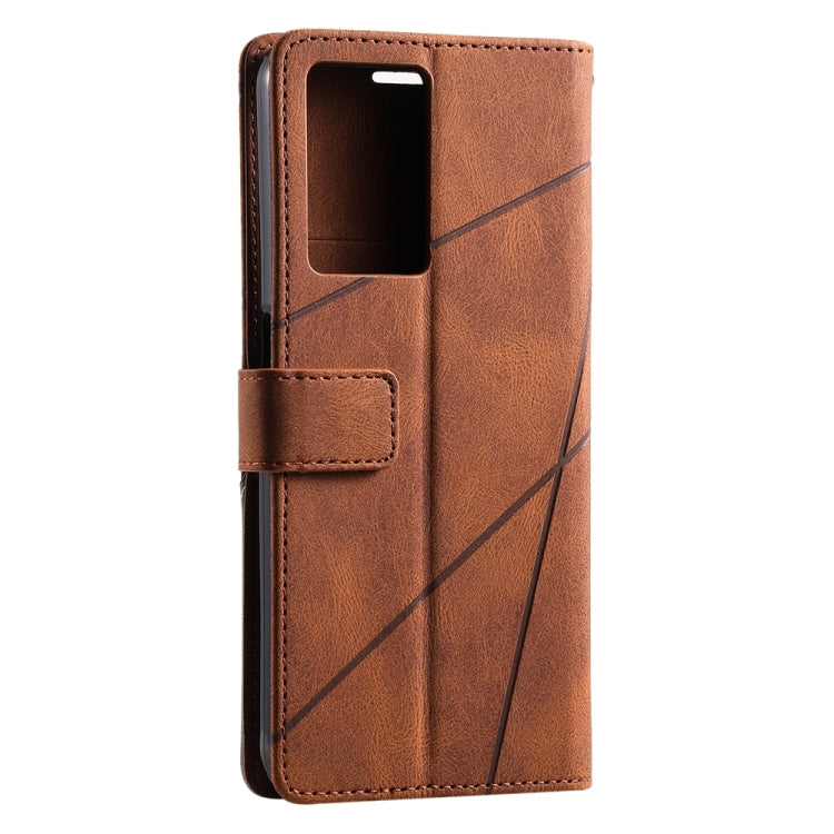 For OPPO A57 2022 Skin Feel Splicing Leather Phone Case