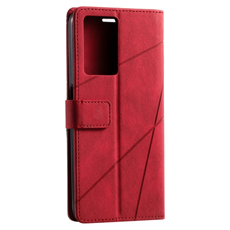 For OPPO A57 2022 Skin Feel Splicing Leather Phone Case