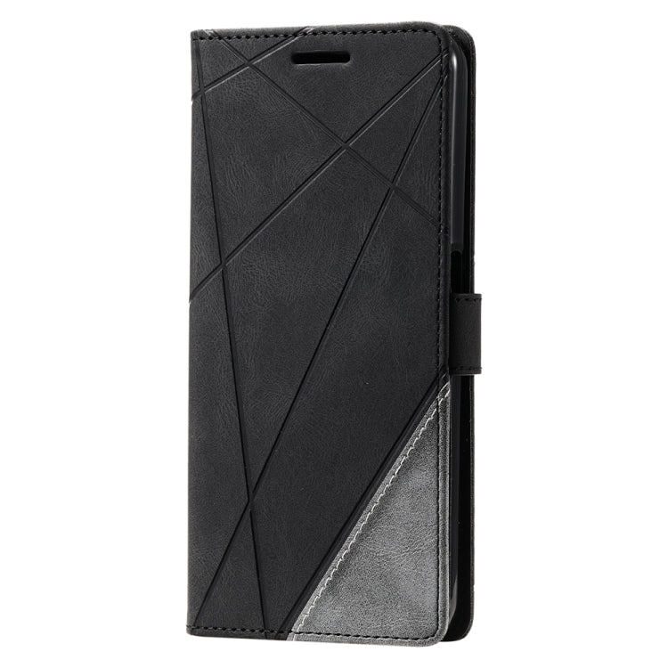For OPPO A57 2022 Skin Feel Splicing Leather Phone Case