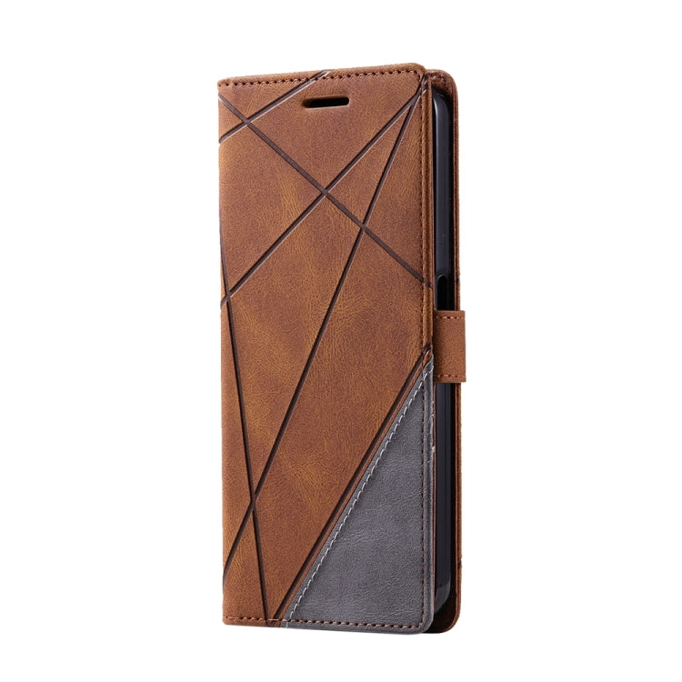 For Realme C30 4G Skin Feel Splicing Leather Phone Case