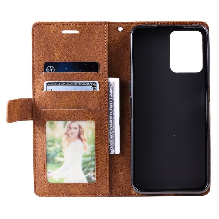 For Realme C30 4G Skin Feel Splicing Leather Phone Case