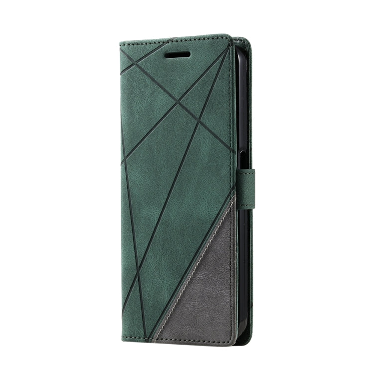 For Realme C30 4G Skin Feel Splicing Leather Phone Case
