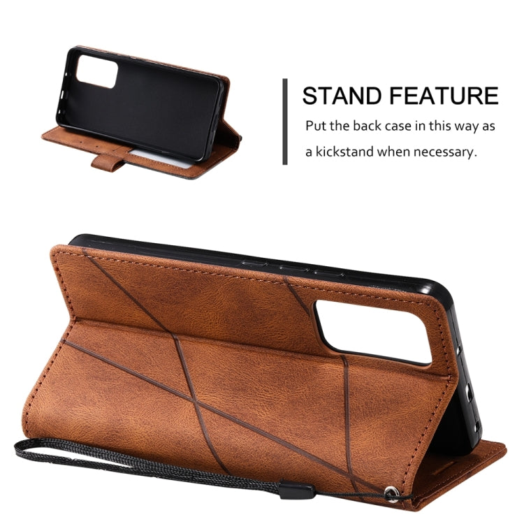 For Xiaomi Redmi 11 Prime 4G Skin Feel Splicing Leather Phone Case