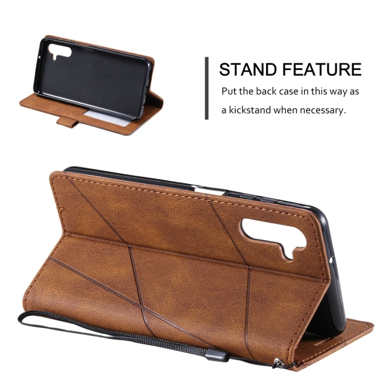 For Samsung Galaxy A14 5G Skin Feel Splicing Leather Phone Case