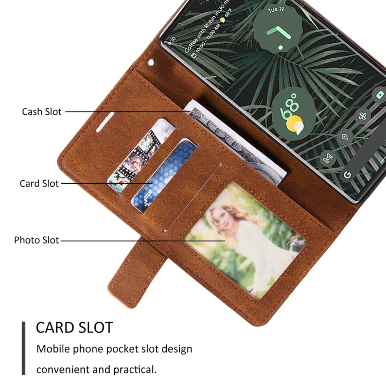 For Google Pixel 7 Skin Feel Splicing Leather Phone Case