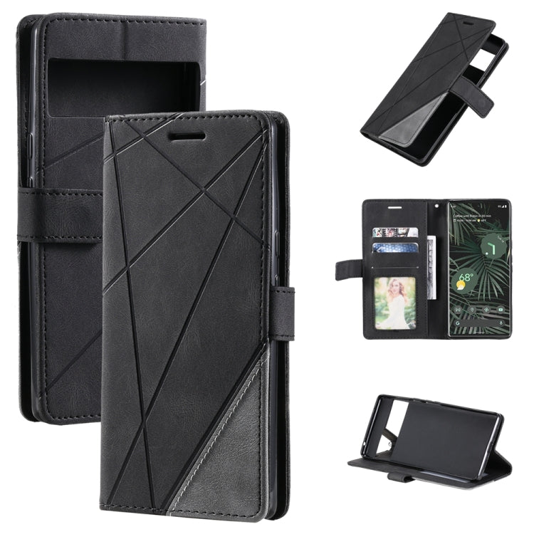 For Google Pixel 7 Skin Feel Splicing Leather Phone Case