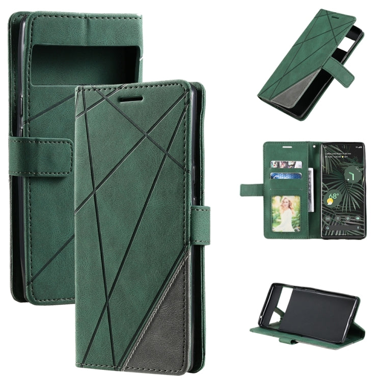 For Google Pixel 7 Pro Skin Feel Splicing Leather Phone Case