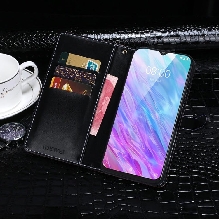 For ZTE Blade 20 Smart idewei Crocodile Texture Horizontal Flip Leather Case with Holder & Card Slots & Wallet