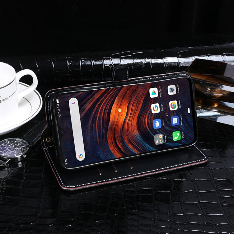 For Ulefone Armor 7 idewei Crocodile Texture Horizontal Flip Leather Case with Holder & Card Slots & Wallet