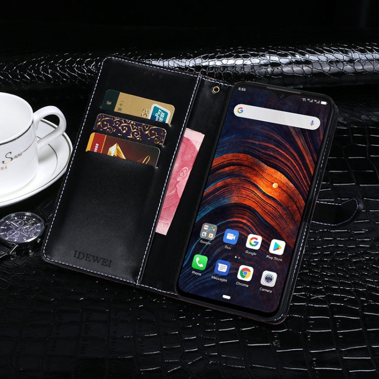 For Ulefone Armor 7 idewei Crocodile Texture Horizontal Flip Leather Case with Holder & Card Slots & Wallet
