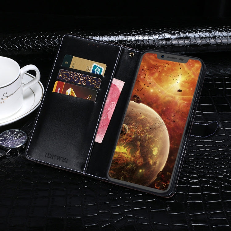 For Blackview BV9600 Pro idewei Crocodile Texture Horizontal Flip Leather Case with Holder & Card Slots & Wallet