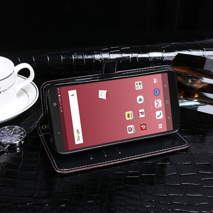 For Samsung Galaxy Feel 2 idewei Crocodile Texture Horizontal Flip Leather Case with Holder & Card Slots & Wallet