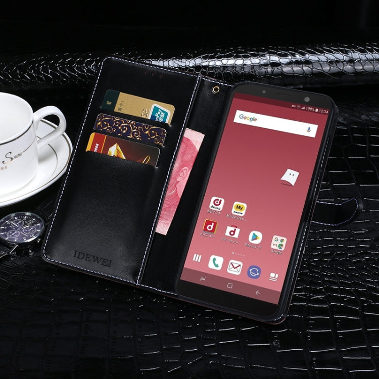 For Samsung Galaxy Feel 2 idewei Crocodile Texture Horizontal Flip Leather Case with Holder & Card Slots & Wallet