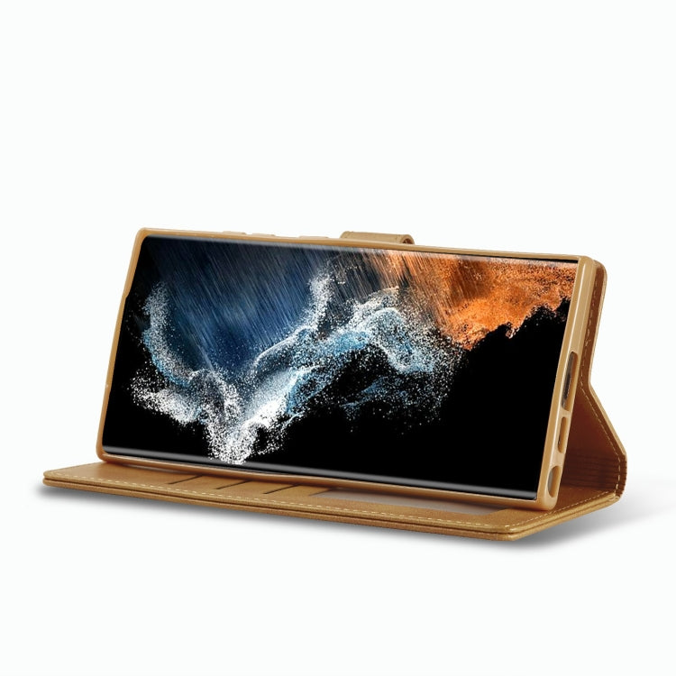 For Samsung Galaxy S23 Ultra 5G LC.IMEEKE Calf Texture Horizontal Flip Leather Phone Case
