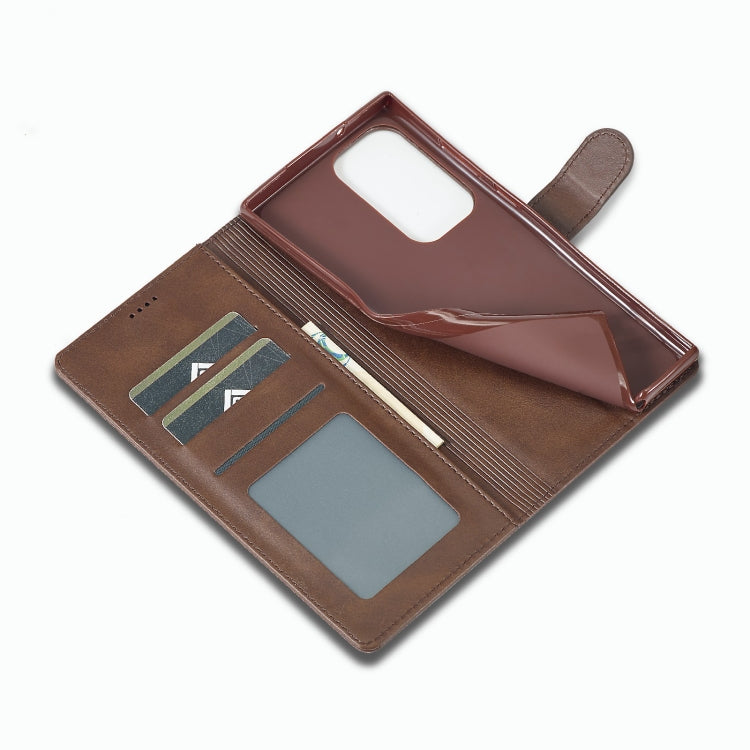 For Samsung Galaxy S23 Ultra 5G LC.IMEEKE Calf Texture Horizontal Flip Leather Phone Case