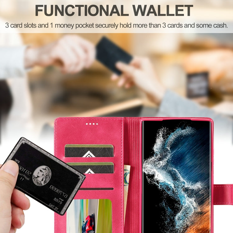 For Samsung Galaxy S23 Ultra 5G LC.IMEEKE Calf Texture Horizontal Flip Leather Phone Case