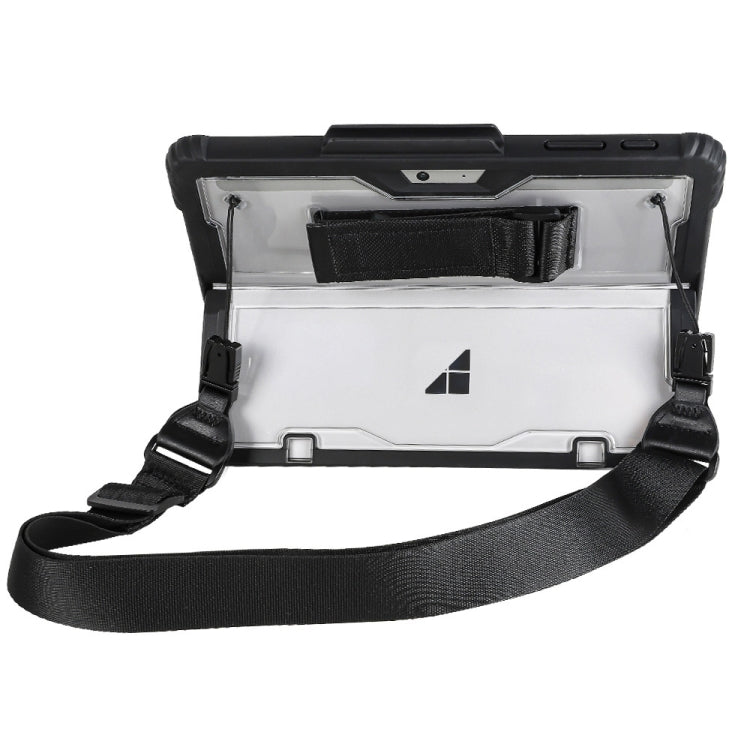 For Microsoft Surface Pro 9 Acrylic Transparent LaptopCase with Shoulder Strap(Black)