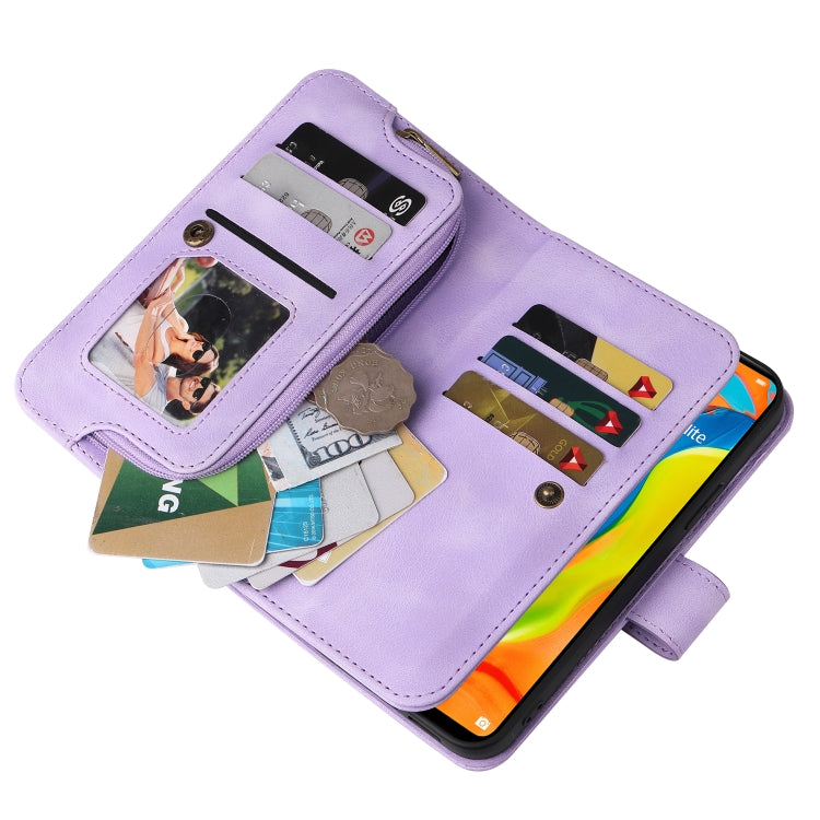 For Huawei P30 Lite Multifunctional Card Slot Zipper Wallet Leather Phone Case
